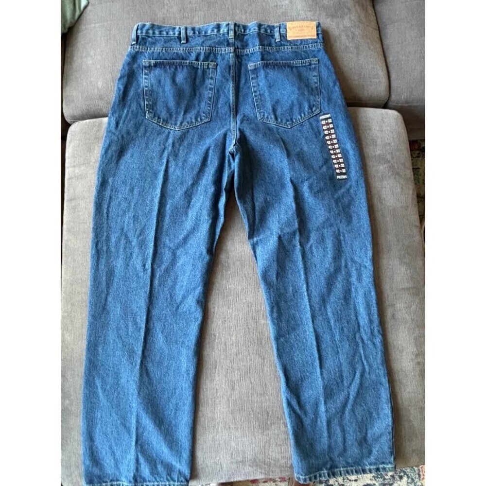 NWT Vtg Steve & Barrys Relaxed Fit Jeans Mens 42x32 Blue Denim Y2K Deadstock - Picture 2 of 6